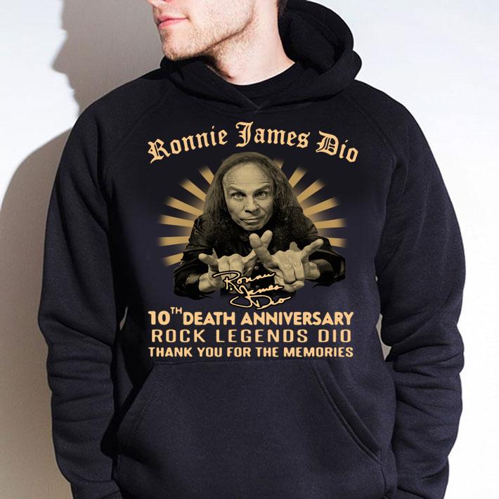 Ronnie James Dio 10th Death Anniversary Rock Legends Dio Thank You For The Memories Signature t-shirt hoodie