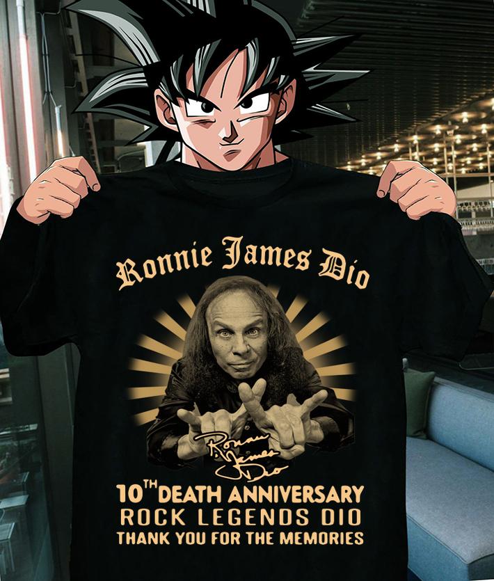 Ronnie James Dio 10th Death Anniversary Rock Legends Dio Thank You For The Memories Signature t-shirt shirt