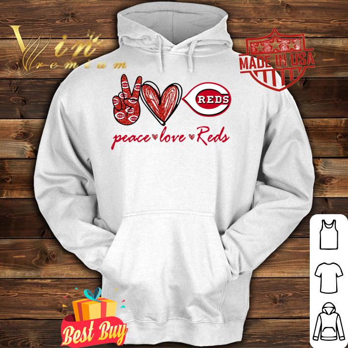 Peace love Cincinnati Reds Logo t-shirt hoodie