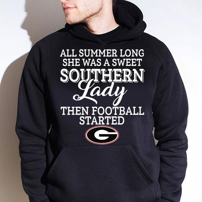 Summer Long Sweet Southern Lady Football Started Georgia Bulldogs t-shirt hoodie