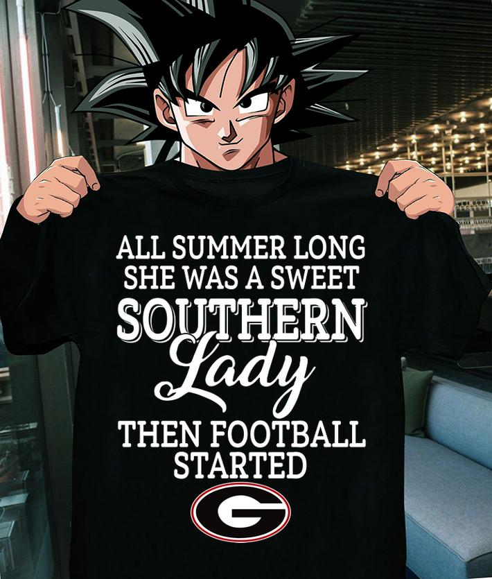 Summer Long Sweet Southern Lady Football Started Georgia Bulldogs t-shirt shirt