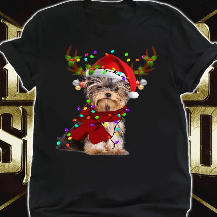 Yorkshire Terrier Reindeer Christmas t-shirt shirt