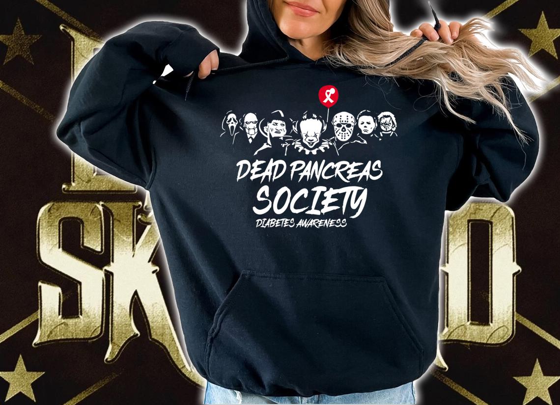 Horror character dead pancreas society diabetes awareness t-shirt hoodie