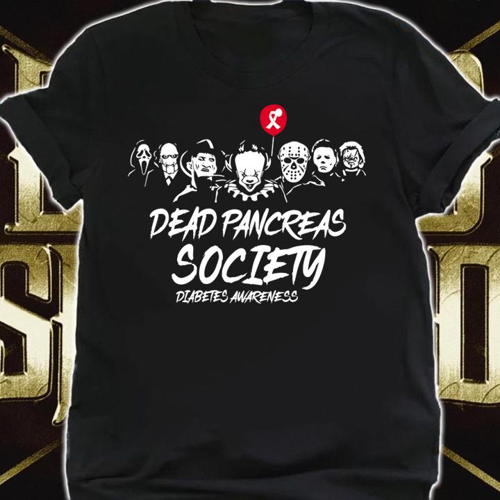 Horror character dead pancreas society diabetes awareness t-shirt shirt