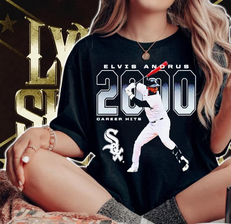 Elvis Andrus Chicago White Sox 2000 hits t-shirt woman shirt