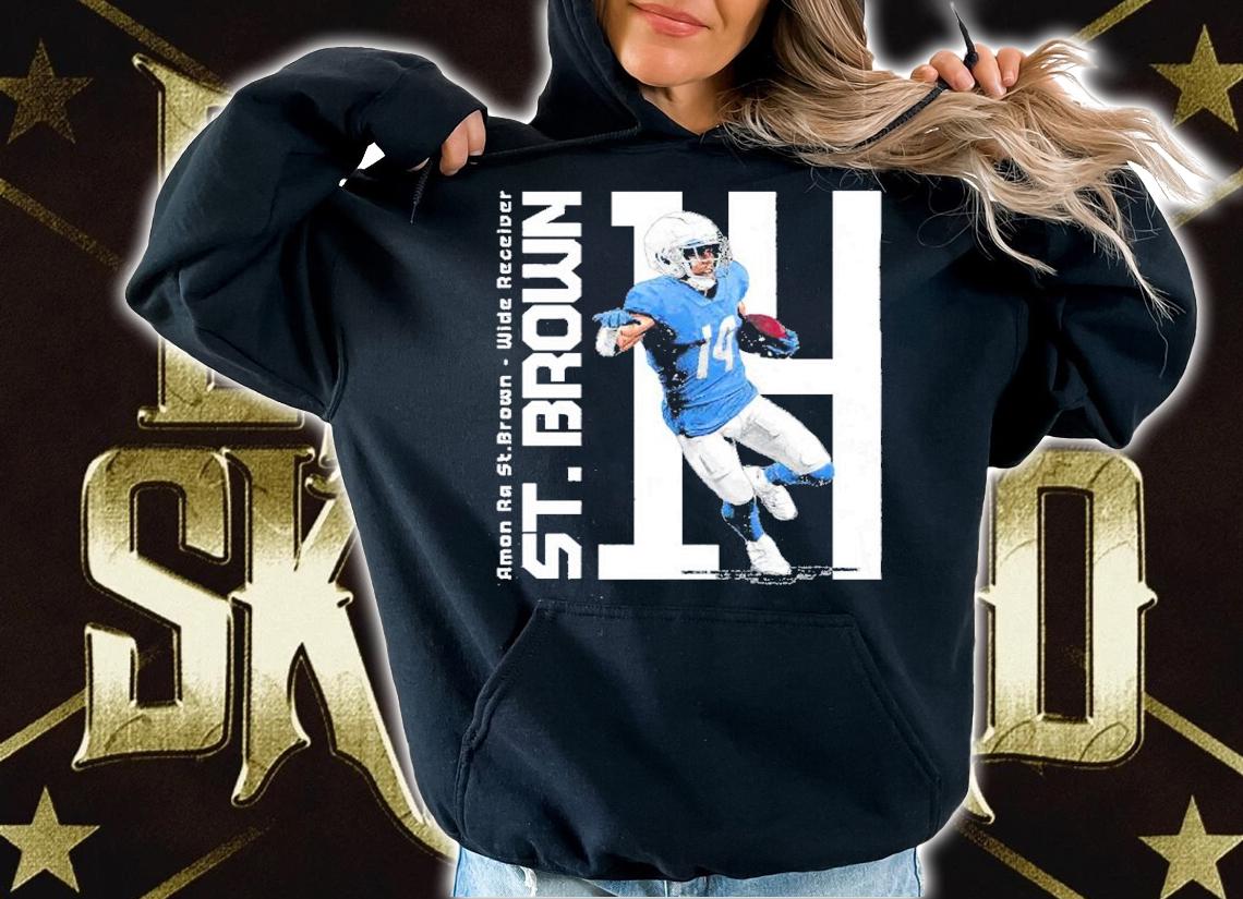 Amon-Ra St. Brown Detroit Vertical Football Shirt t-shirt hoodie