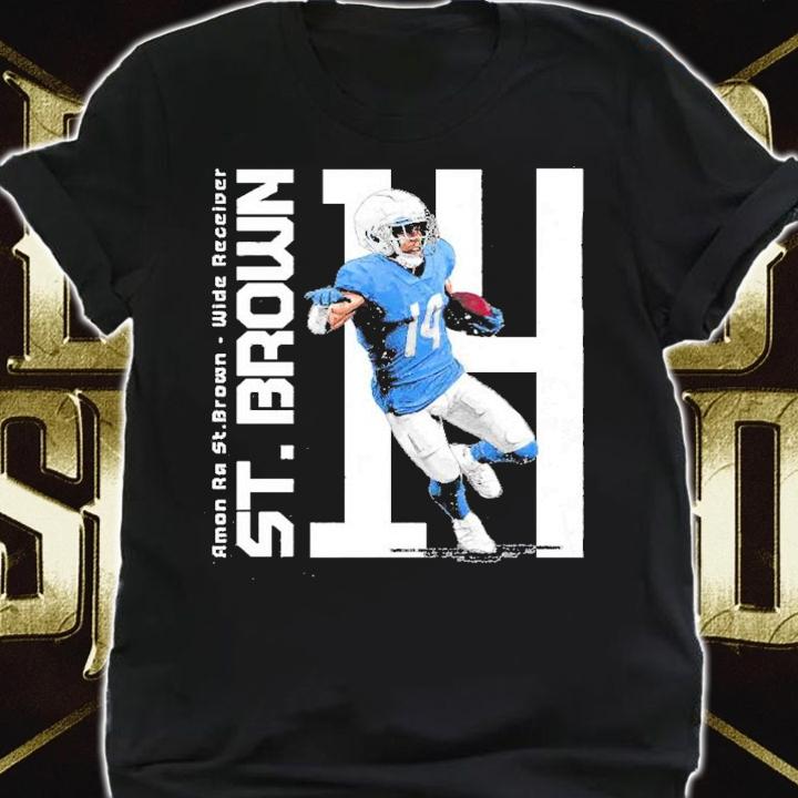 Amon-Ra St. Brown Detroit Vertical Football Shirt t-shirt shirt