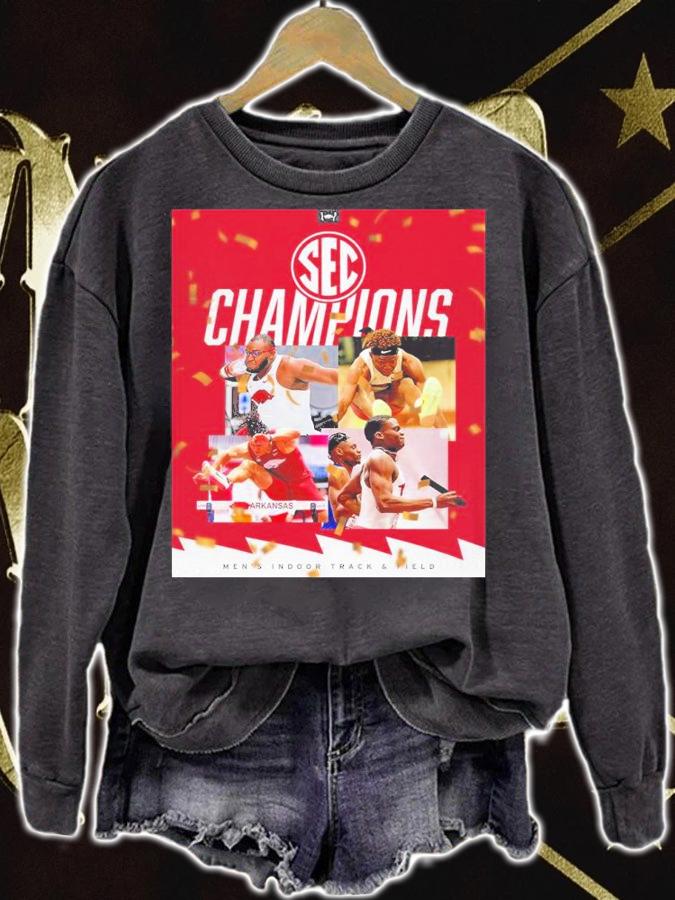 Arkansas Men's Indoor Track And Field SEC Champions 2023 Shirt t-shirt sweatshirt