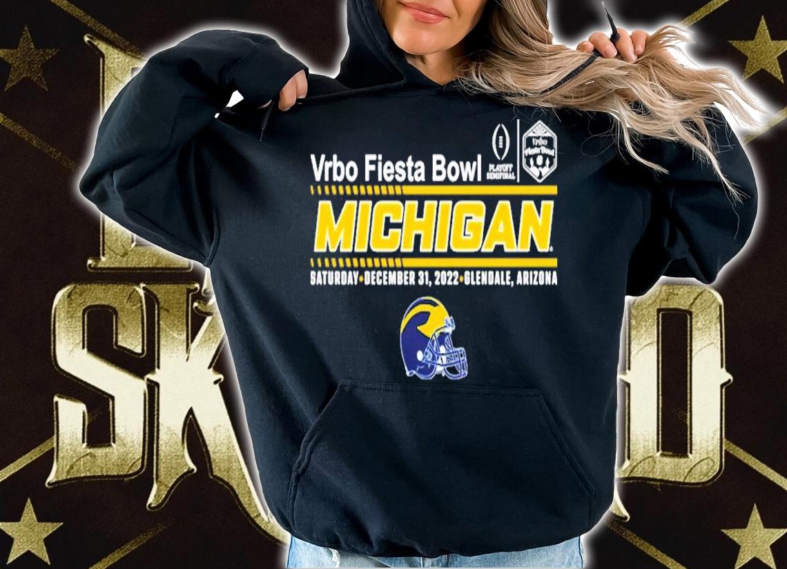 CFP Semifinal Vrbo Fiesta Bowl Michigan Team Helmet 2022 Shirt t-shirt hoodie
