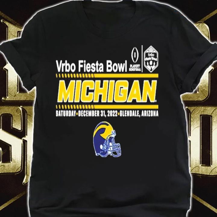 CFP Semifinal Vrbo Fiesta Bowl Michigan Team Helmet 2022 Shirt t-shirt shirt