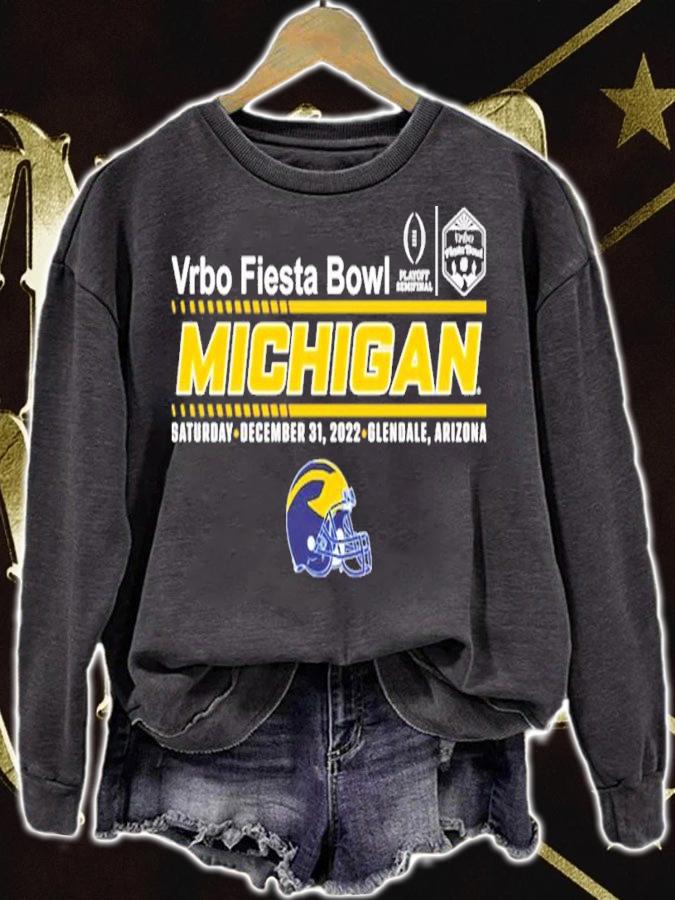 CFP Semifinal Vrbo Fiesta Bowl Michigan Team Helmet 2022 Shirt t-shirt sweatshirt