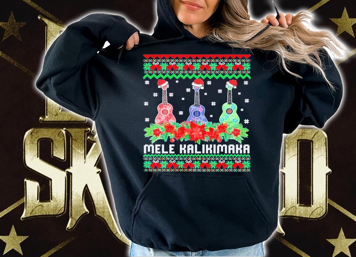 Mele Ukulele Kalikimaka Christmas shirt t-shirt hoodie