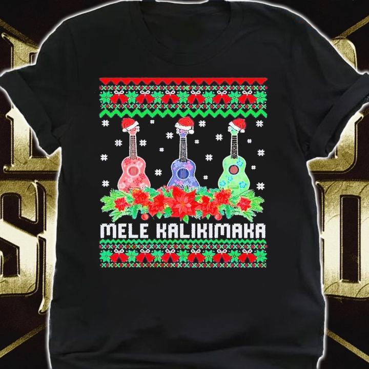 Mele Ukulele Kalikimaka Christmas shirt t-shirt shirt