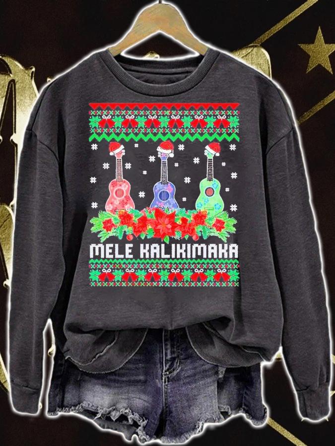 Mele Ukulele Kalikimaka Christmas shirt t-shirt sweatshirt
