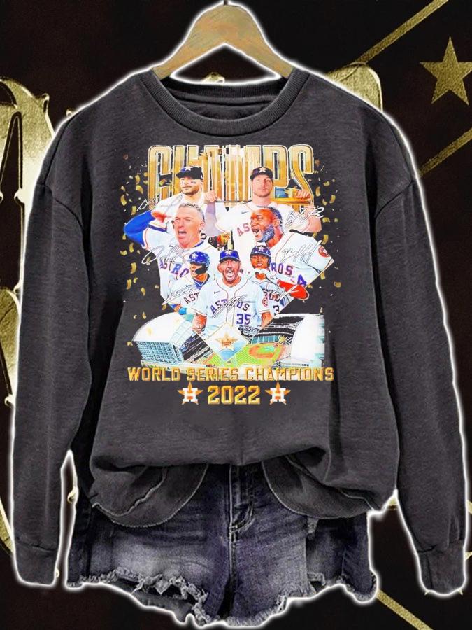 Champs World Series Champions 2022 Houston Astros signatures shirt t-shirt sweatshirt