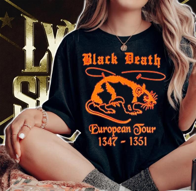 Black Death European Tour Shirt t-shirt woman shirt