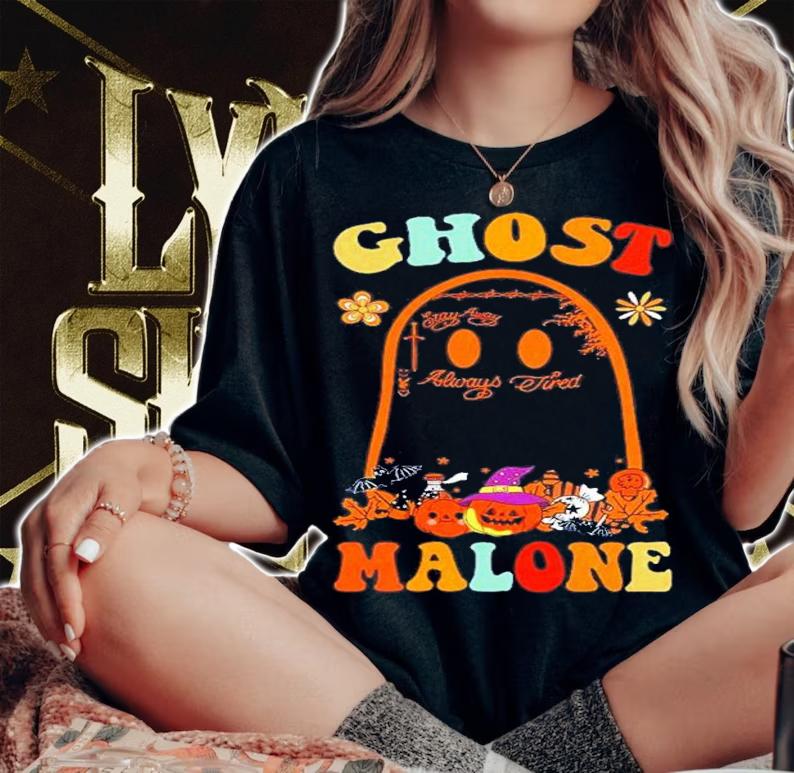Ghost Malone Fall Season Halloween T-Shirt t-shirt