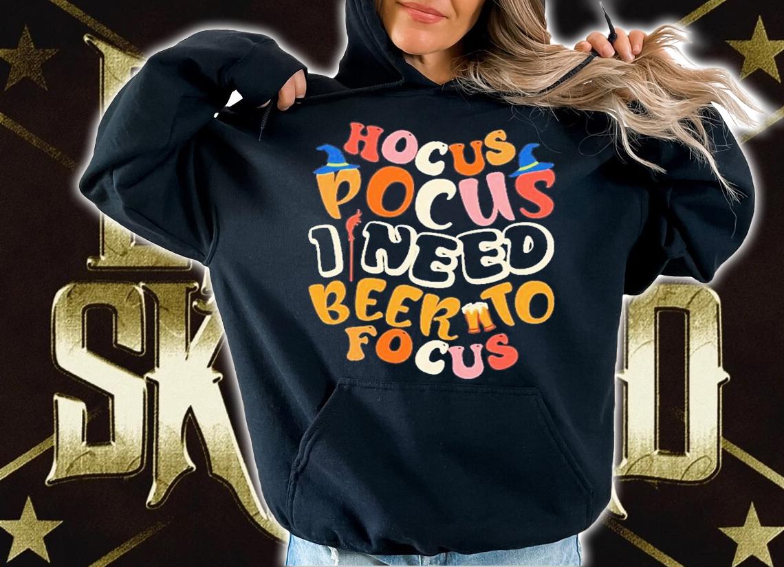 Hocus Pocus I Need Beer To Focus Halloween T-Shirt t-shirt