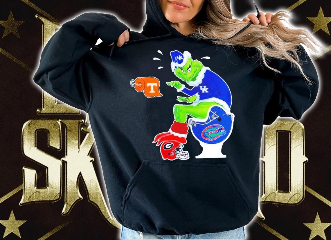 The Grinch Kentucky Wildcats Sitting On Florida Gators And Other Teams Christmas Shirt t-shirt hoodie