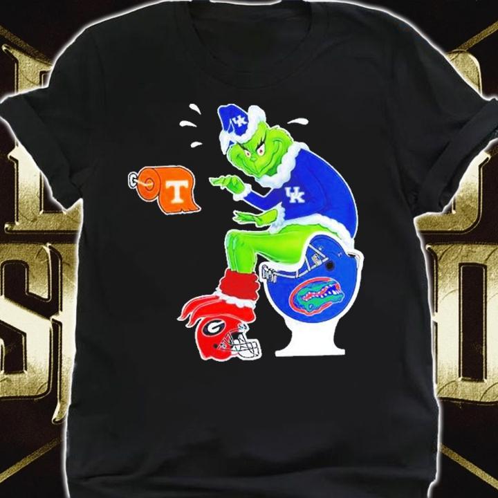 The Grinch Kentucky Wildcats Sitting On Florida Gators And Other Teams Christmas Shirt t-shirt shirt