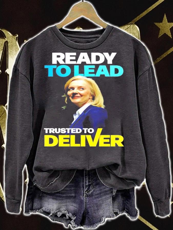 Liz Truss Ready To Lead Trusted To Deliver Shirt t-shirt
