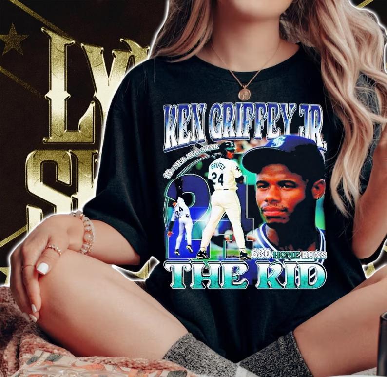 Legend Ken Griffey Jr Baseball 90s Bootleg Style T-Shirt t-shirt woman shirt