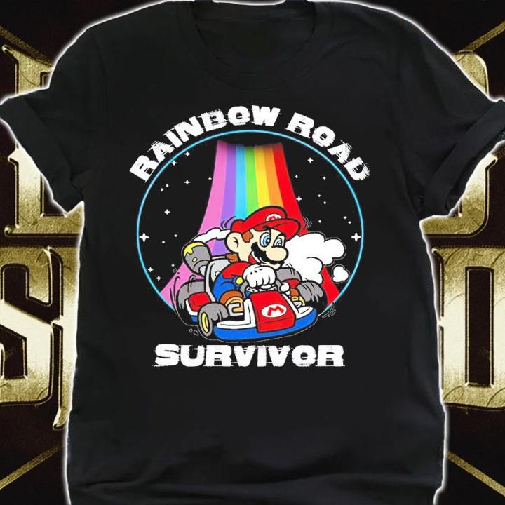 Mario Kart Rainbow Road Survivor shirt t-shirt