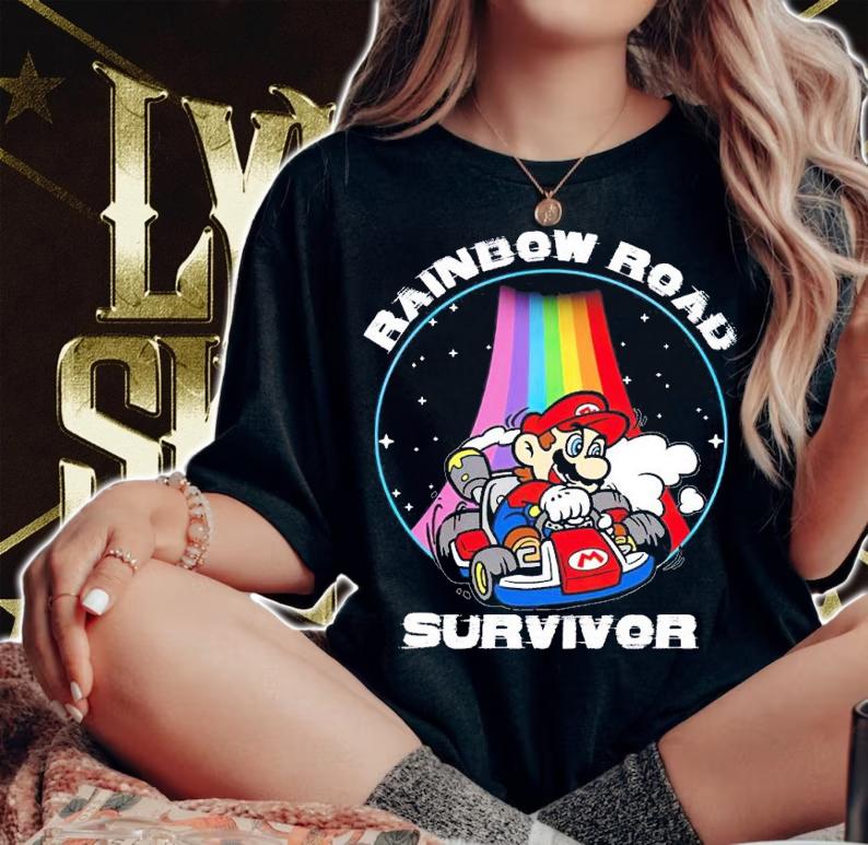 Mario Kart Rainbow Road Survivor shirt t-shirt