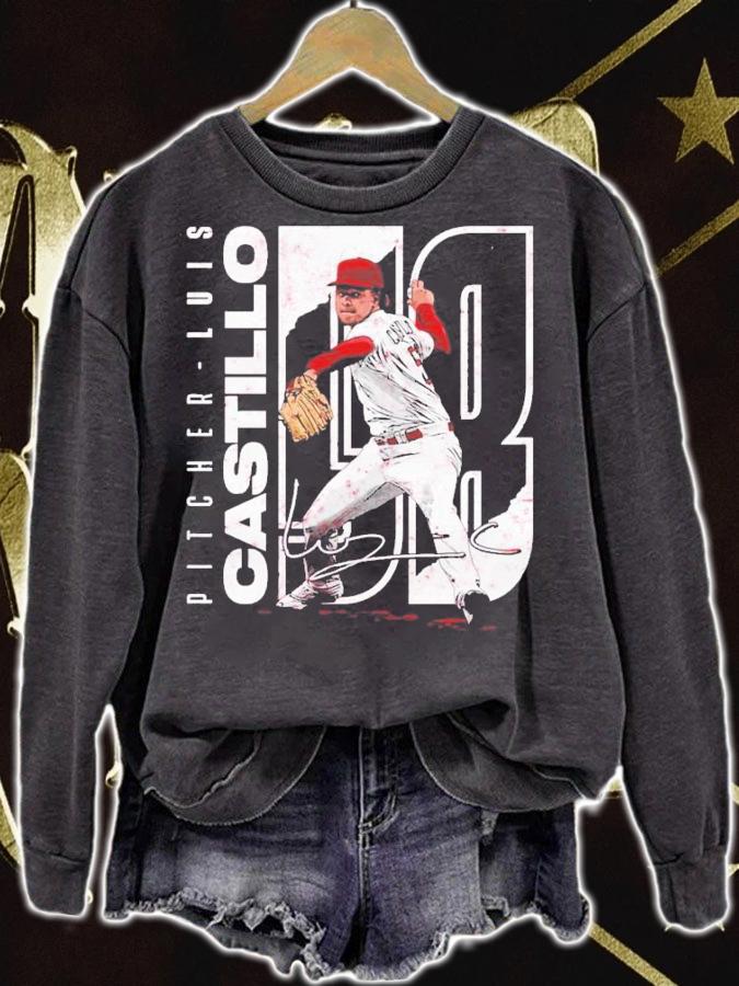 Pitcher Luis Castillo Stretch T-Shirt t-shirt sweatshirt