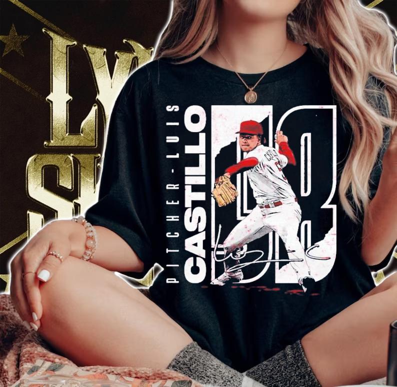Pitcher Luis Castillo Stretch T-Shirt t-shirt woman shirt