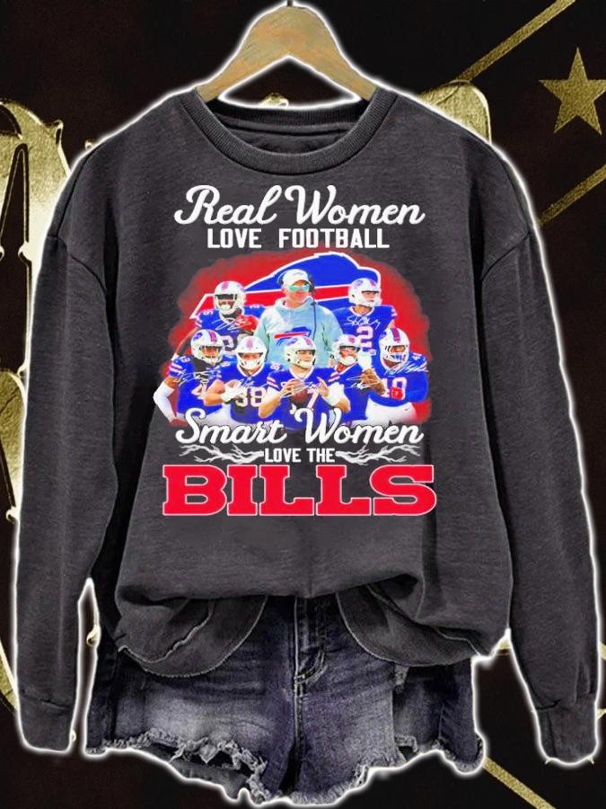 Real Women Love Football Smart Women Love The Bills Signatures 2022 Shirt t-shirt