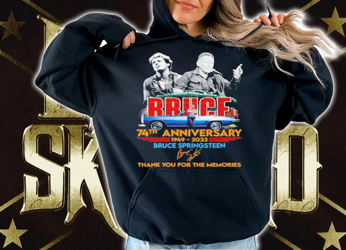 Bruce 74th anniversary 1949 2023 Bruce Springsteen thank you for the memorie signature shirt t-shirt