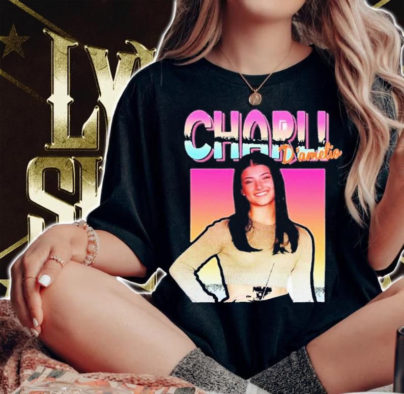 Charli D'Amelio Retro T-Shirt t-shirt woman shirt