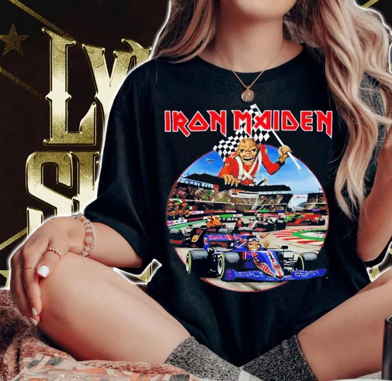 Sergio Wearing Iron Maiden T-Shirt t-shirt woman shirt