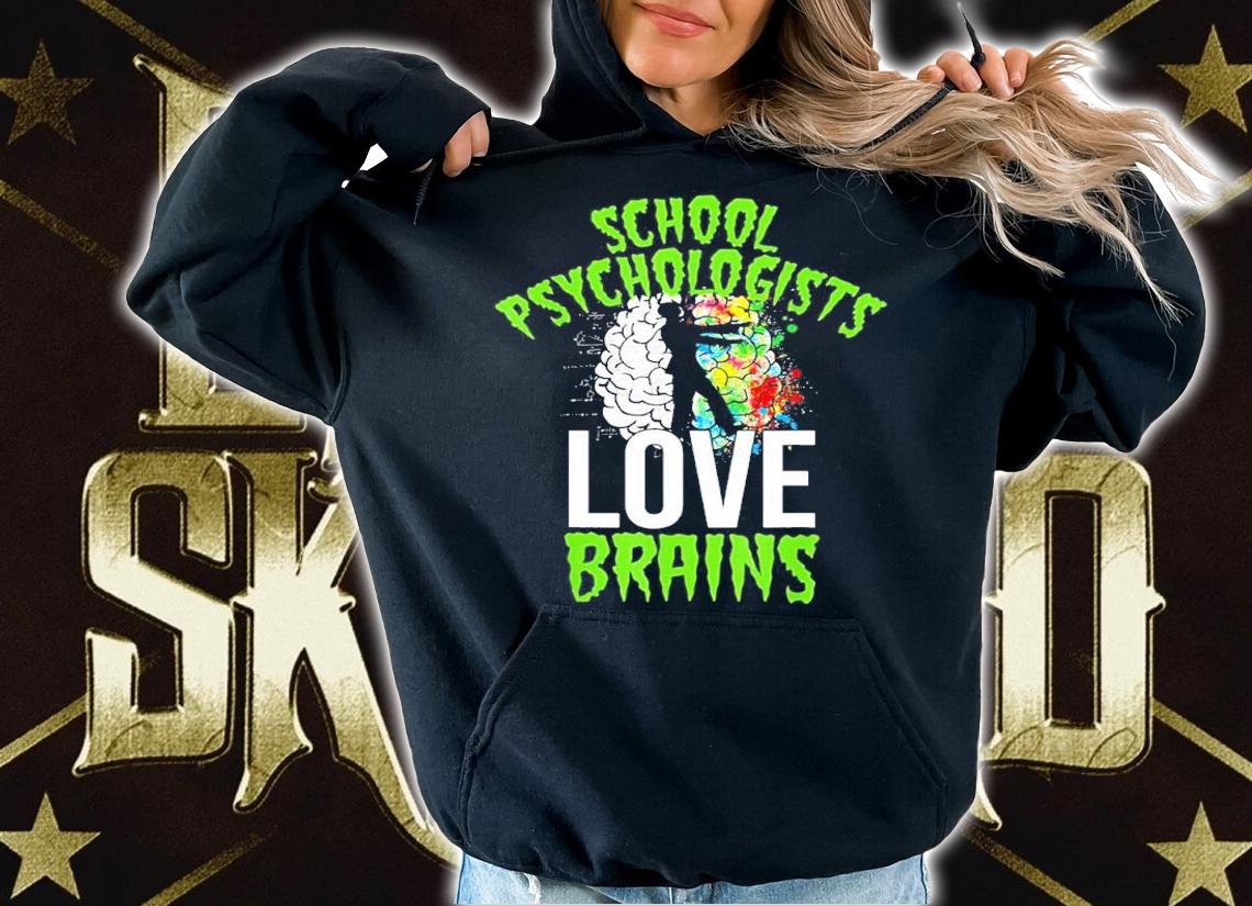Teacher Halloween Psychologists Love Brains shirt t-shirt