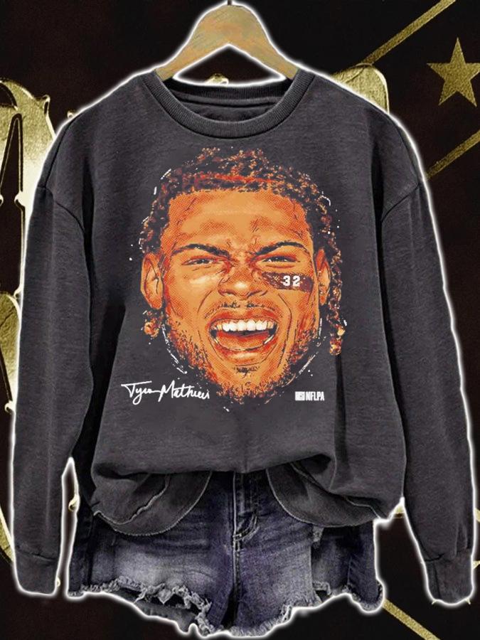 Tyrann Mathieu New Orleans Portrait Football Signature Shirt t-shirt sweatshirt
