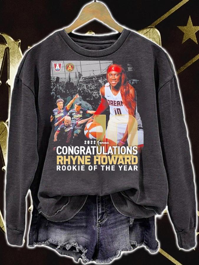 WNBA Congratulation Rhyne Howard Rookie Of The Year 2022 Shirt t-shirt sweatshirt