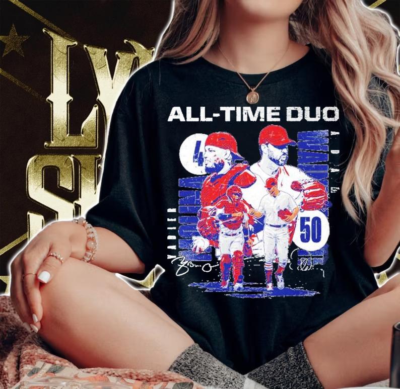 Yadier Molina And Adam Wainwright All-Time Duo Baseball Shirt t-shirt woman shirt