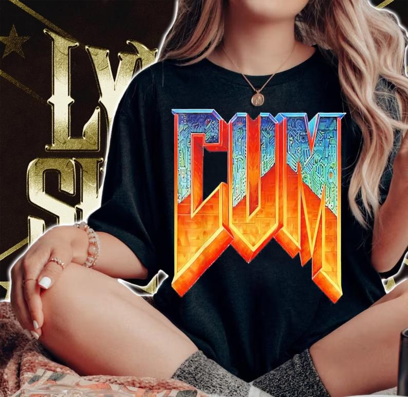 Dooms Cum Vintage Game Lover T-Shirt t-shirt woman shirt