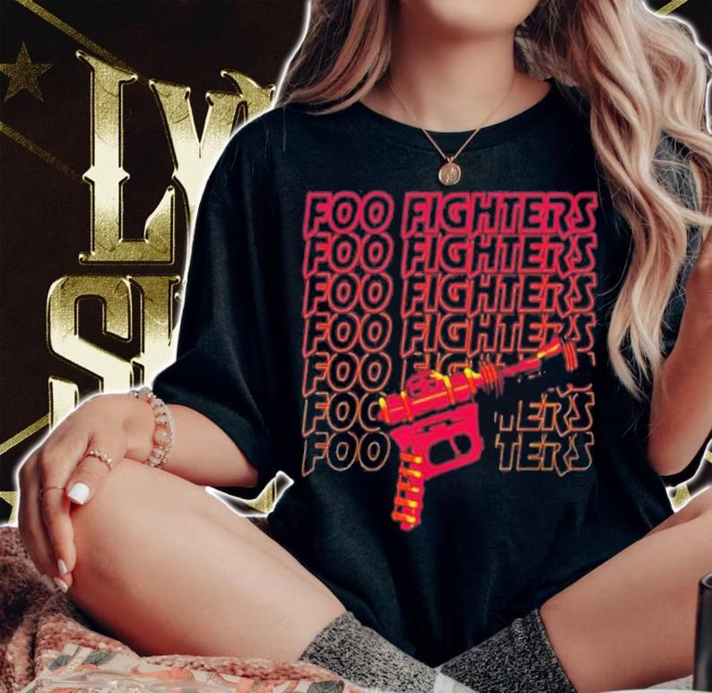 Foo Fighters Retro Rock Band T-Shirt t-shirt woman shirt