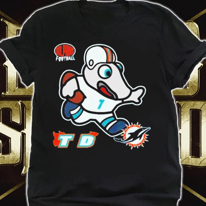 Miami Dolphins Sizzle Mascot Aqua Shirt t-shirt shirt