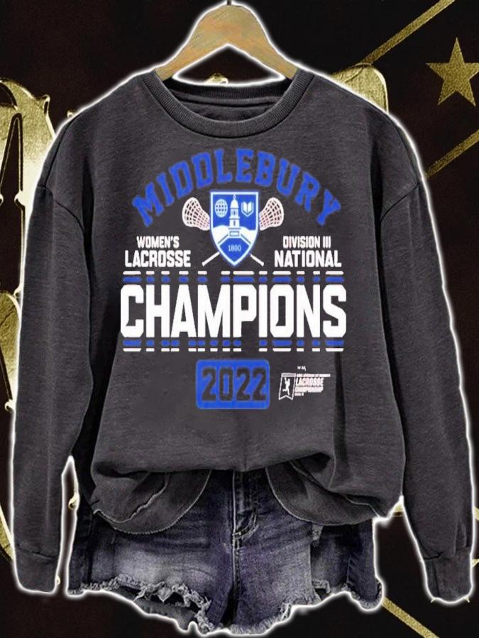 Middlebury Women's Lacrosse 2022 Division III National Champions T-Shirt t-shirt