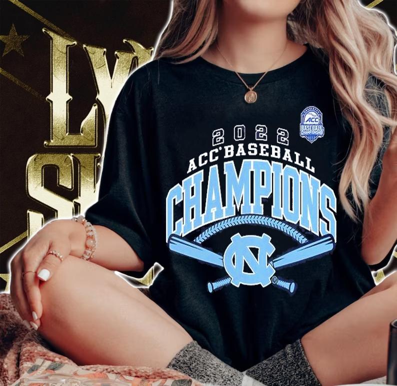 North Carolina Tar Heels 2022 ACC Baseball Conference Tournament Champions T-Shirt t-shirt