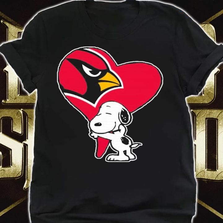 Snoopy Hugs The Arizona Cardinals Heart Shirt t-shirt