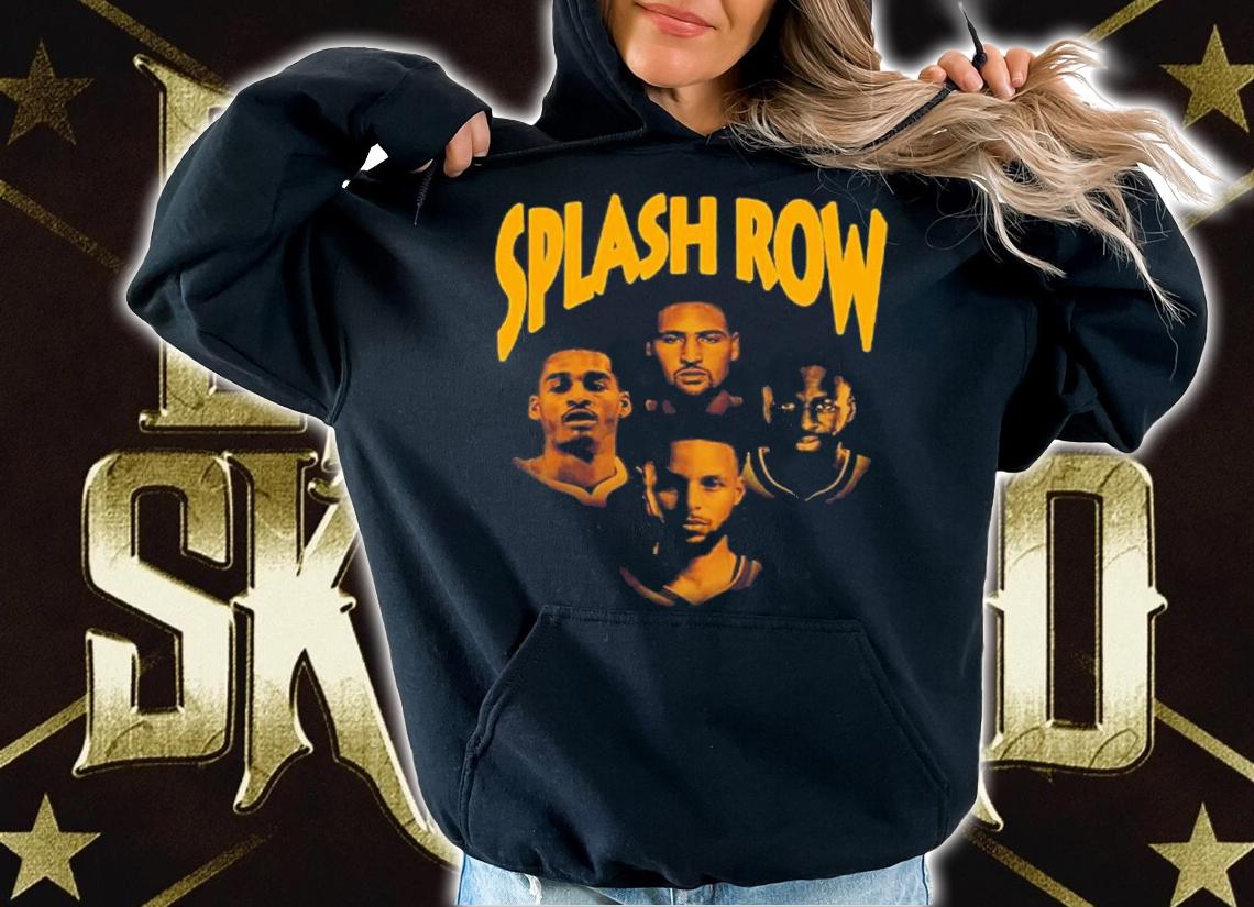 Splash Row Warriors Stephen Curry Klay Thompson Draymond Green And Jordan Poole Shirt t-shirt