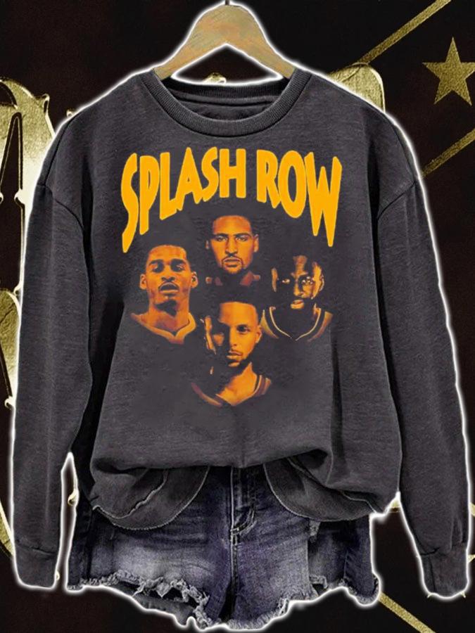 Splash Row Warriors Stephen Curry Klay Thompson Draymond Green And Jordan Poole Shirt t-shirt