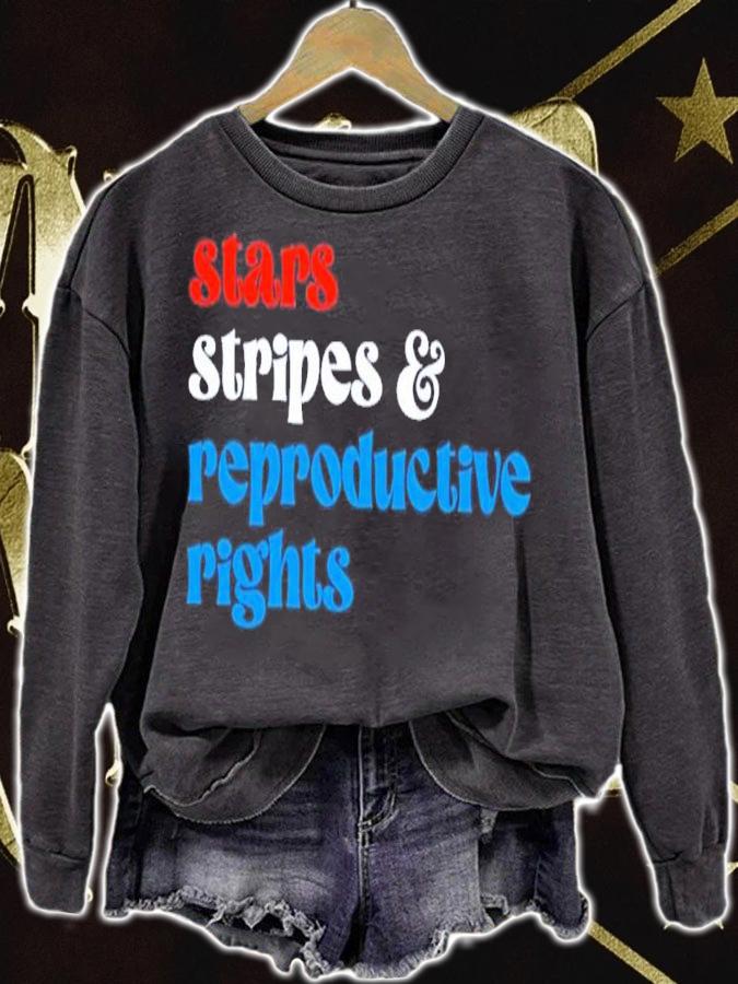 Stars Stripes And Reproductive Rights Feminist 4th Of July Shirt t-shirt sweatshirt