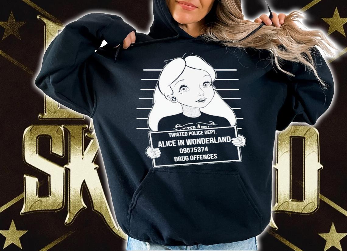 Twisted Alice In Wonderland Mugshot Shirt t-shirt hoodie