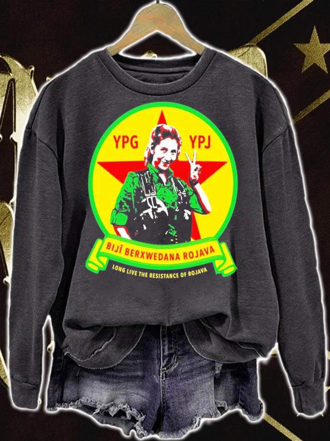 YPG YPJ Biji Berxwedana Rojava long live the resistance of Rojave shirt t-shirt