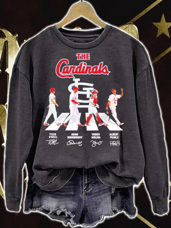 The Cardinals Tyler O'neill Adam Wainwright Yadier Molina And Albert Pujols Abbey Road Signatures Shirt t-shirt sweatshirt